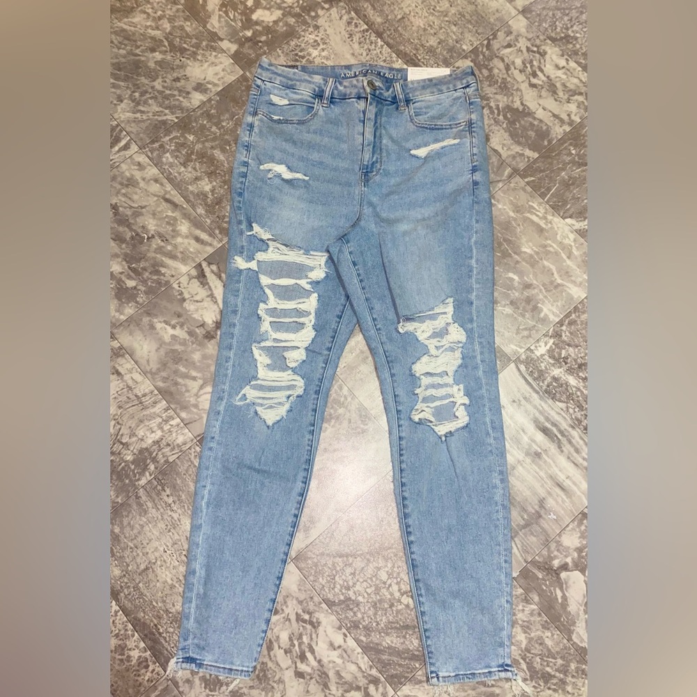 American Eagle Outfitters Women Next Level Stretch Curvy High Rise Jegging sz 12 - Picture 3 of 9